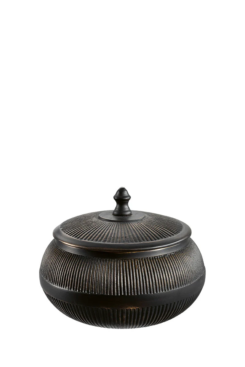 Burk m Lock - 18cm - Antique Bronze - Bild 3
